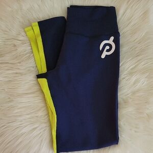 Peloton Womens Navy and Yellow Leggings